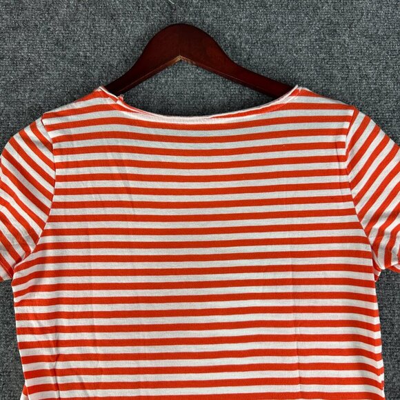 J Crew Top Womens Small Supima Cotton Crewneck Tee Short Sleeve Pullover Striped - Picture 8 of 8